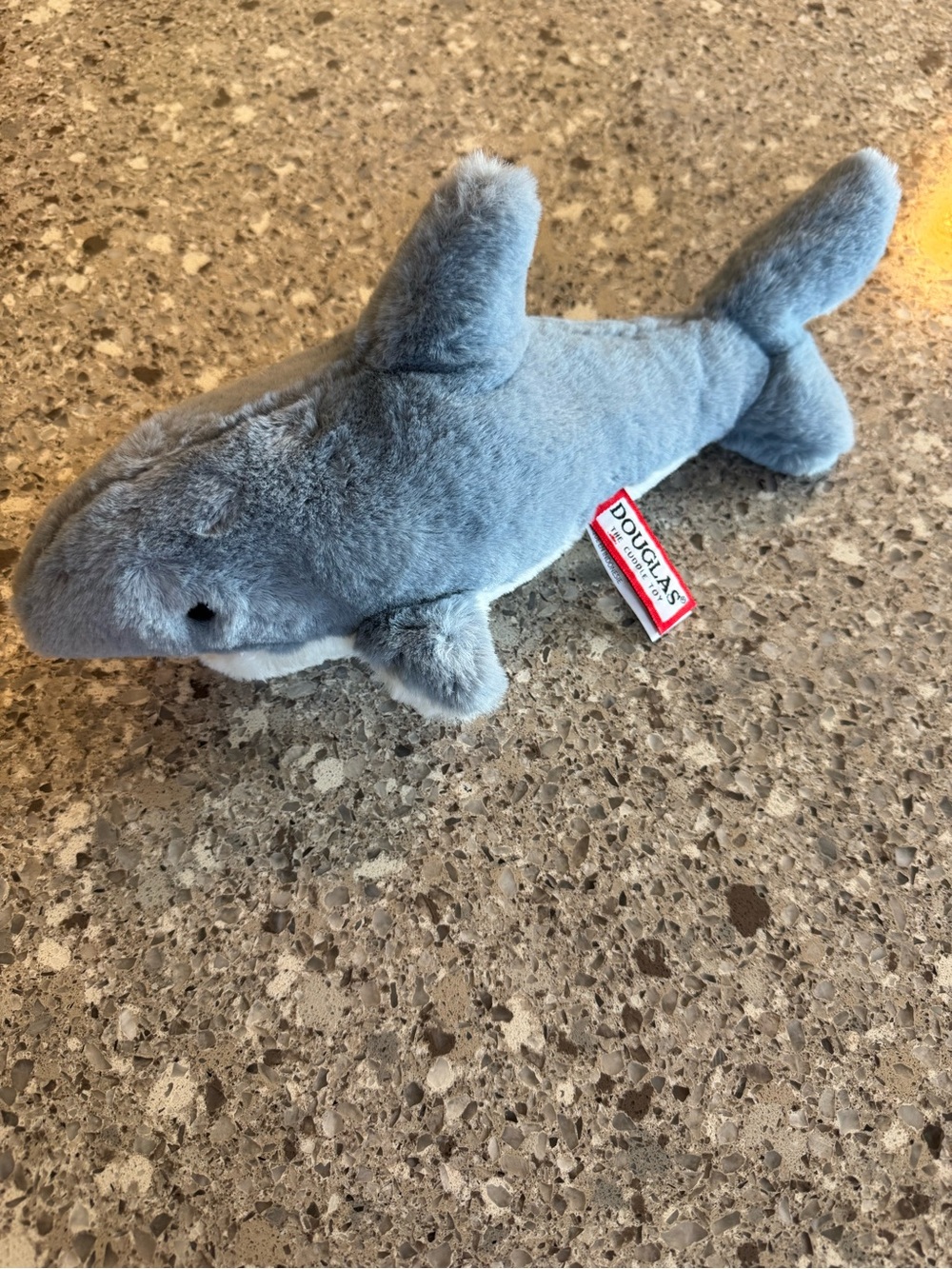 Douglas Torpedo Shark Plush #4471 Gray White 14” Stuffed Animal Sea Life
